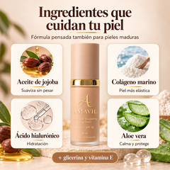 Base que se Adapta a tu Tono 4 en 1 con SPF 50 Amavil