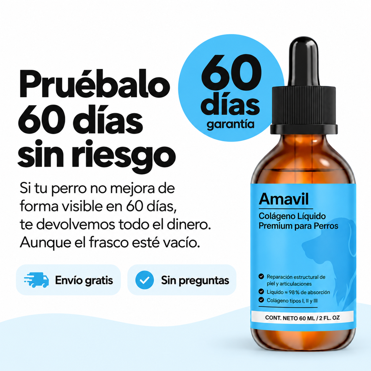 Garantía de 60 días y envío gratis