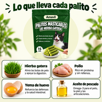 Ingredientes: hierba gatera, pollo, yema de huevo y aceite de pescado