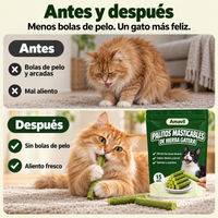 Antes y después: menos bolas de pelo y aliento fresco